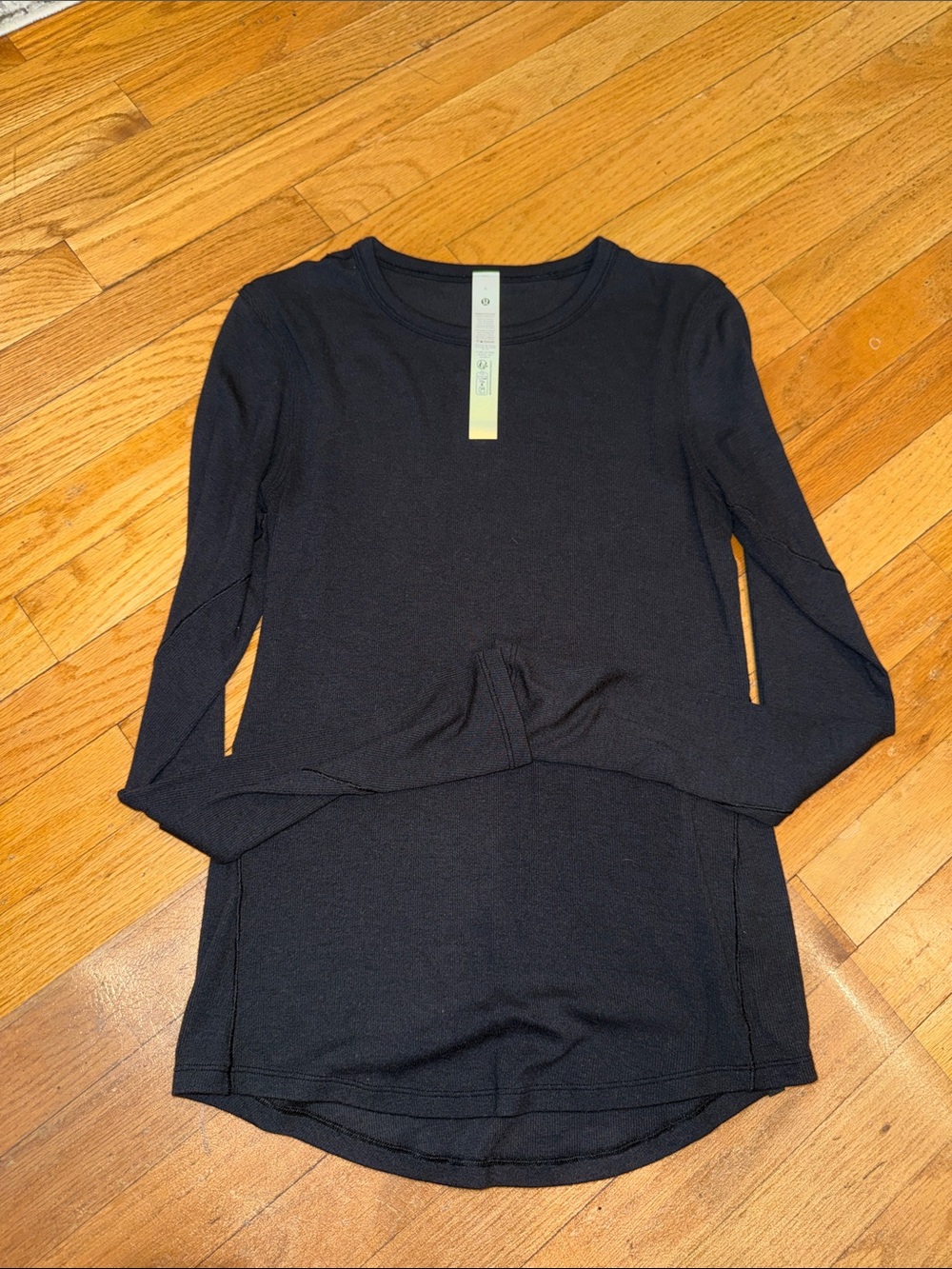 lululemon athletica Black Long-Sleeve Crew Tee